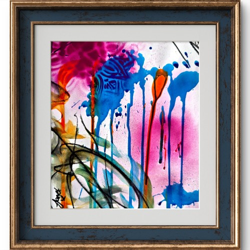 Unique abstract art 21x30cm - unique,