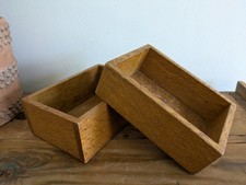 2x Antique Vintage Oak Candle