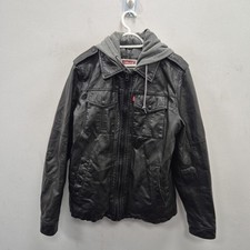 Levis Faux Leather Hoodie