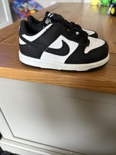 Baby infant NIKE trainers shoes Panda Dunks (black & white) size 6.5