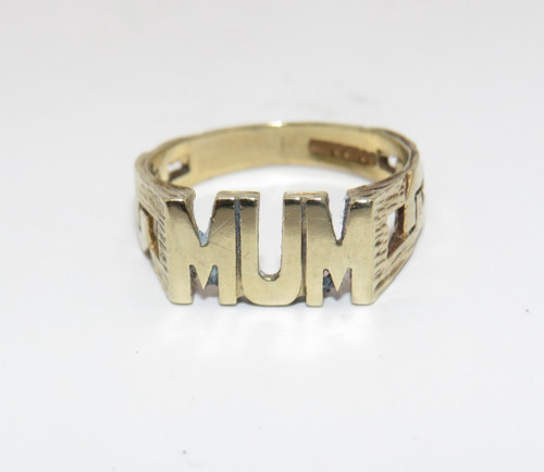 Vintage 9ct yellow gold mum - vintage,