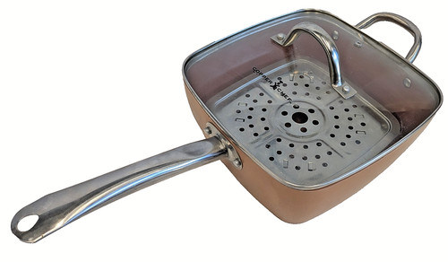 Copper chef deep square pan - copper,