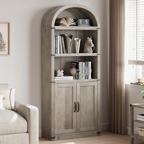 Tier wooden shelving arched - 5,