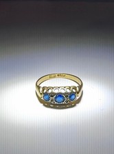Antique 18ct Gold Edwardian Boat Ring. .