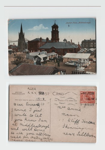 Postcard market place - postcard,