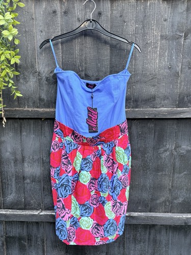 Motel blue floral strapless - motel,