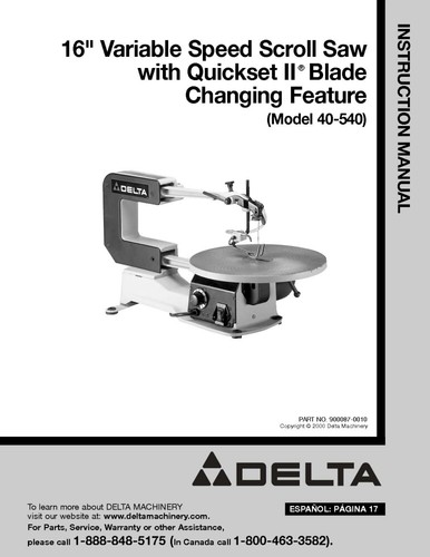 Delta 540 variable - delta, 16"