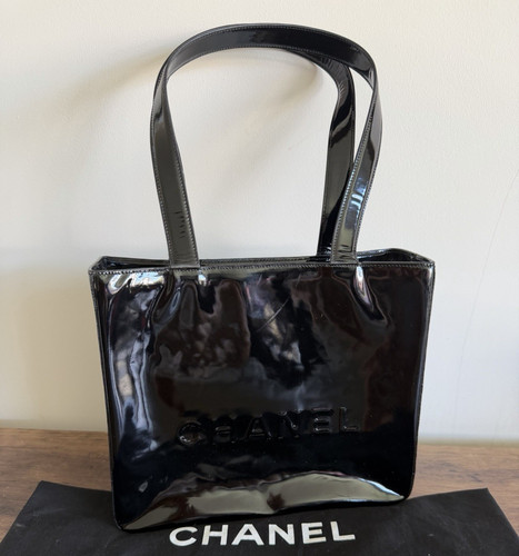 Chanel black patent leather - chanel,