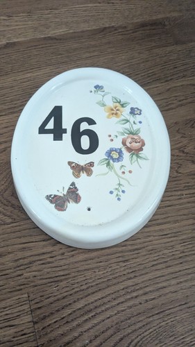 Ceramic house number oval - 46,