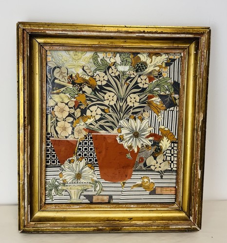 Vintage floral fabric - fabric, collage