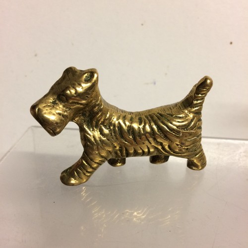 Vintage scottie dog brass - dog,