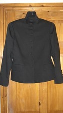 Next Women's Black Jacket Wool & Cashmere Blend Size 16 Beautifully Lined