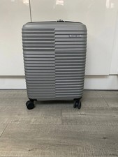 Samsonite Cabin Size Hard Silver Suitcase with USB port, 360° Rotate & 44L