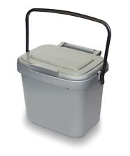 Straight 5 Litre Silver Kitchen Caddy for Food Waste 