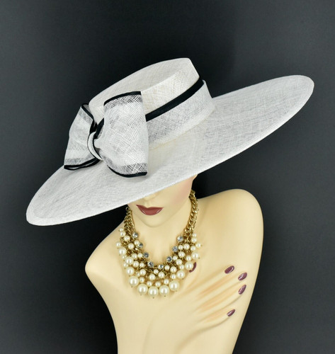 M23155wide brim - m23155(, white/black