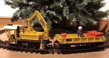 Playmobil 4053 Vintage Work / Construction Train / Flatbed with Figures G Gauge.