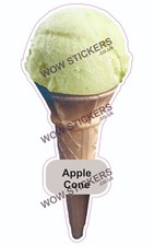 Ice cream van sticker Apple