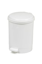 Plastic 20 L 20 Litre Waste Pedal Bin White Recycling Rubbish Dustbin