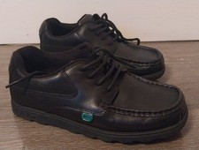 Kickers Boys Fragma Lace Up Leather School Shoes - Size UK 5