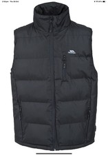 Mens Trespass Black Clasp Padded Gilet Bodywarmer Insulated TP50 Size S BNWOT