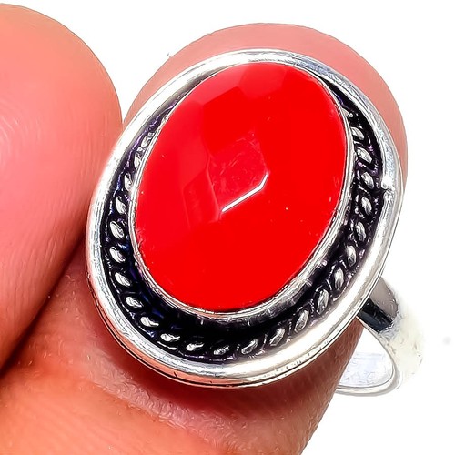 Red coral gemstone 925 - coral,