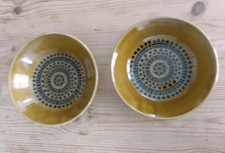 Vintage Biltons Bowl X2  Brown Patterned Ironstone Unerdglazed Detergent Proof  