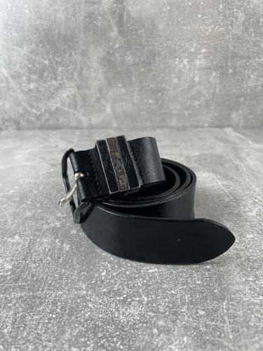 Diesel biker logo leather belt - leather,