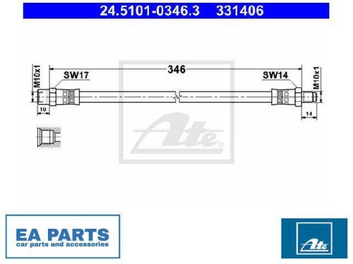 Brake hose for - for, mercedes-benz