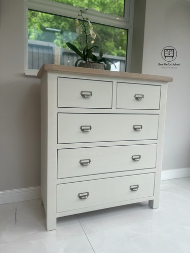 Oak chest drawers tallboy - of,