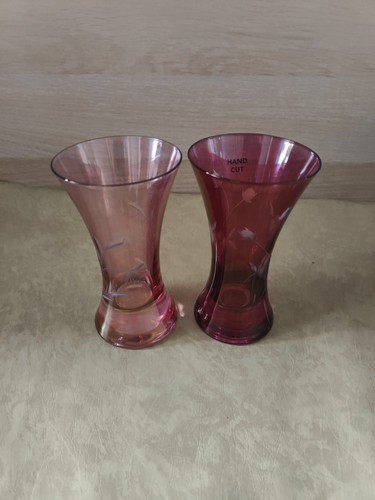 Pair vintage cranberry - of,