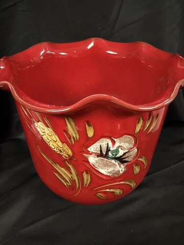 Vintage red ceramic - vintage, planter