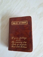 English Midget Dictionary Leather de luxe Edition Burgess and Bowes