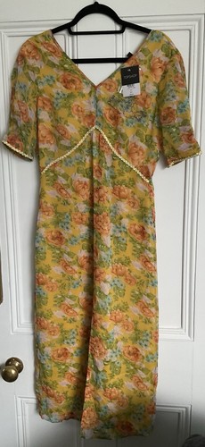 Topshop size yellow - size, floral