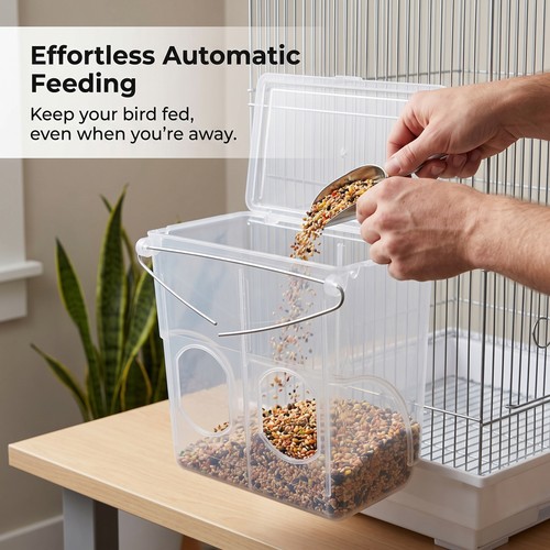 Automatic bird seed feeder for - bird,