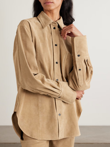 Beige color suede - color,