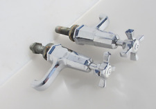 Vintage Taps Chromed Brass Old Sink Basin Chrome Antique Art Deco "TWYFORDS"