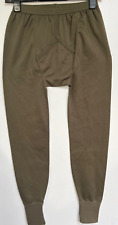 Thermal Y Front Long Johns British Army Surplus Olive Green fleece Underwear