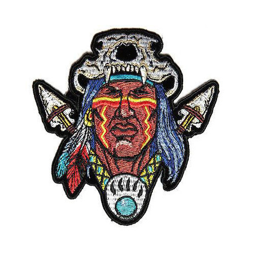 Embroidered indian skull - embroidered,