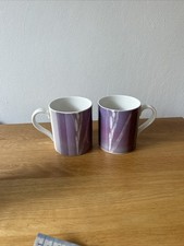 Pair Of Royal Doulton Purple Studio Smoke Mugs 