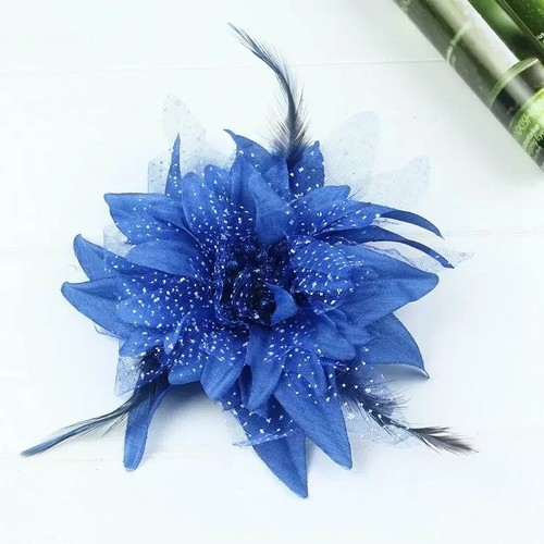 Flower feather fascinator - flower,