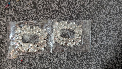 Rhinestone shoe buckle charms - rhinestone,