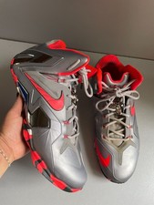 mens Nike LeBron 11 Elite grey red sneakers uk 12 eur 47.5