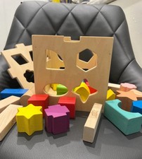 Chad Valley PlaySmart Wooden Shape Sorter Toy  12m+