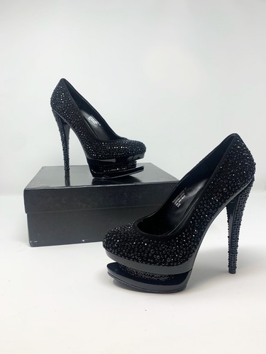 Pleaser rhinestone heels black - rhinestone,