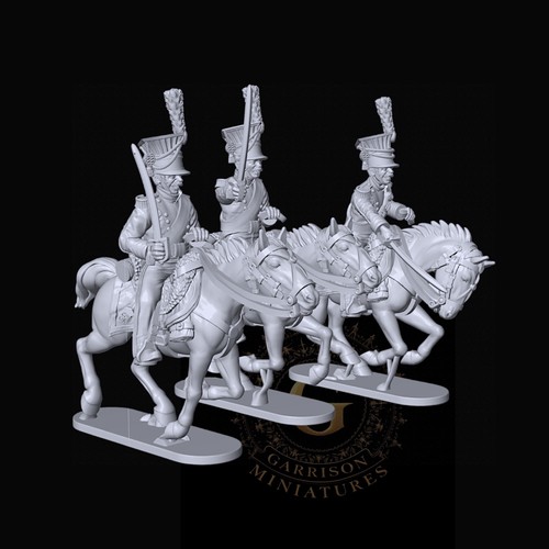 Austrian uhlans with swords - austrian, x3