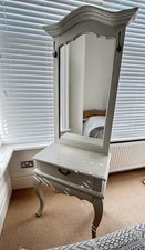 Vintage Painted French Dresser with Mirror and Drawer