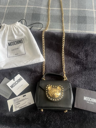 Moschino couture black leather - couture,