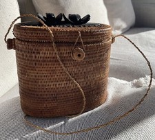 VTG RARE Hand Woven Ratattan