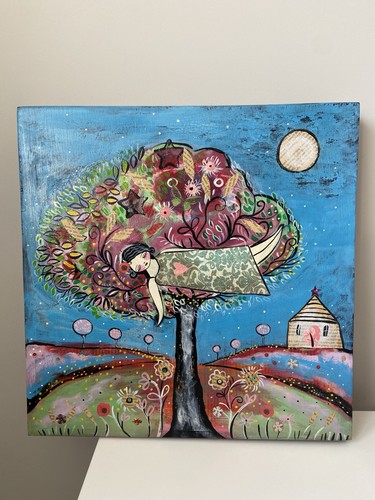 Colourful mixed media painting - colourful,