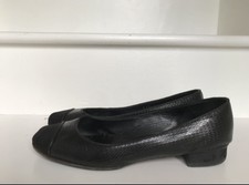 Chanel Cruise Flats Ballerinas 40.5 Woven Patented Pattern Leather  And canvas